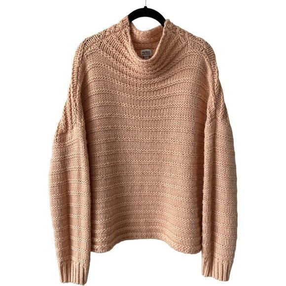 RHYTHM Pullover Chunky Knit Sweater Cowl Necks Blush Pink Medium - Picture 1 of 8